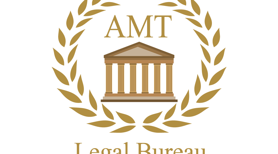 AMT LEGAL BUREAU IMAGEN LOGOTIPO DORADO